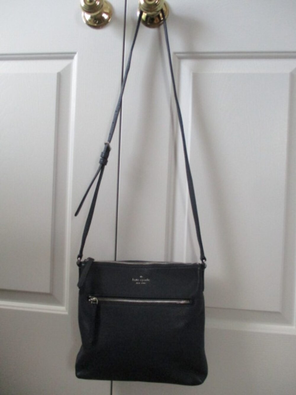 Authentic KATE SPADE New York Dark Navy Blue Handbag Purse Pocketbook Crossbody